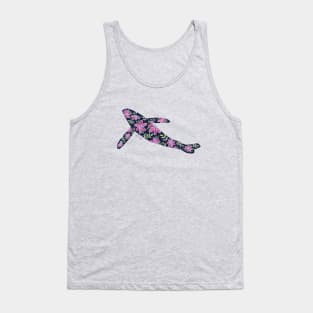 Floral Whale - Cool Colors Tank Top